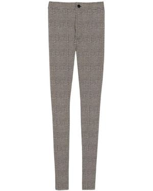 Saint Laurent Slim Fit Straight Leg Trousers - Grey