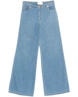 ERMANNO FIRENZE Five-Pocket Wide Leg Jeans - Blue