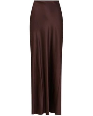 Veronica Beard Medina Silk Maxi Skirt - Brown