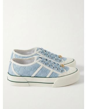 Gucci Gg Chunky Lace-Up Trainers - Blue