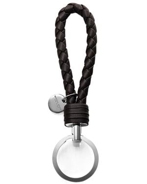 Bottega Veneta Knit Detail Key Chain - White