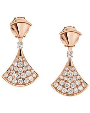 BVLGARI Logo Earrings - White