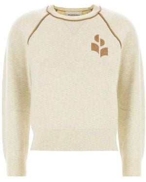 Isabel Marant Isabel Marant Étoile Loriby Logo Knitted Sweater - White