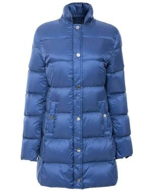 Armani Jeans Long-Sleeved Down Jacket - Blue