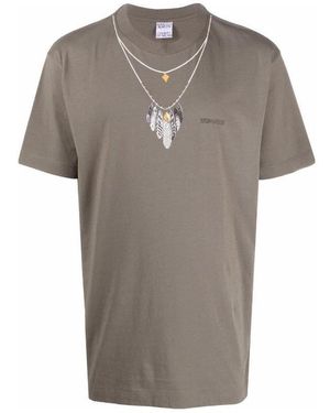 Marcelo Burlon Necklace-Print T-Shirt - Gray