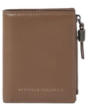Brunello Cucinelli Compact Wallet - Brown