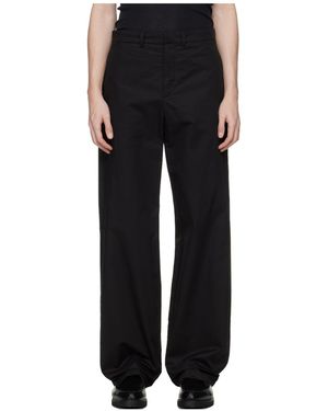 Rier Casual Pants With Belt Loops - Black