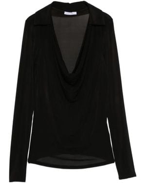 Patrizia Pepe Long-Sleeved Top - Black