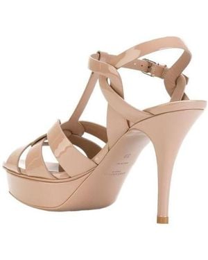 Saint Laurent Tribute Platform Sandals - Pink