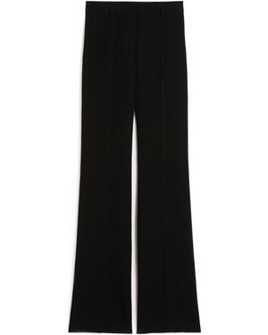 Max Mara Studio Flared Cady Trousers - Black