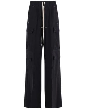 Rick Owens Cargobelas Cargo-Pocket Palazzo Pants - Blue