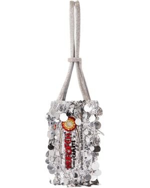 Anya Hindmarch Nurofen Embellished Satin Mini Bag - White