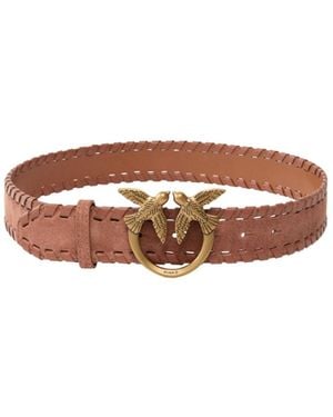 Pinko Love Birds Buckle Belt - Brown