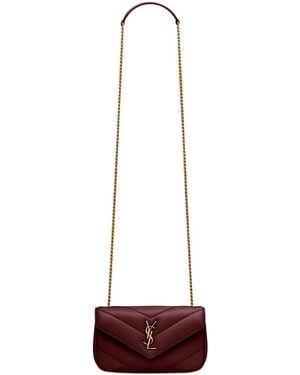 Saint Laurent Loulou Mini Shoulder Bag - White