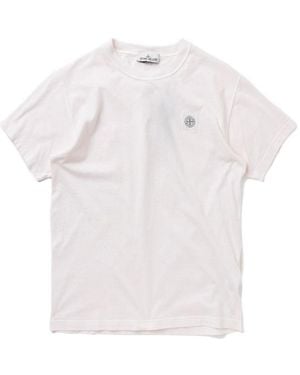 Stone Island Logo-Patch Cotton T-Shirt - White