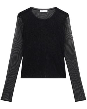 Blumarine Rhinestone-Logo T-Shirt - Black
