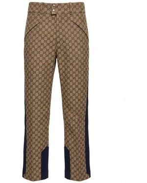 Gucci Gg Straight Leg Pants - Brown