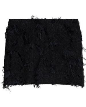 Samsøe & Samsøe Samajsan Frayed Mini Skirt - Black