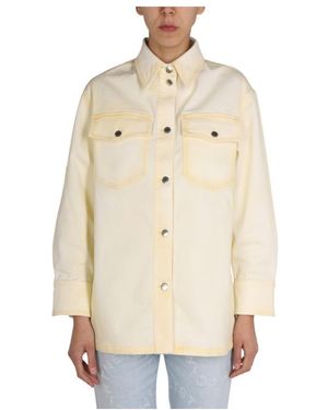 Stella McCartney Buttoned Long-Sleeved Jacket - Natural