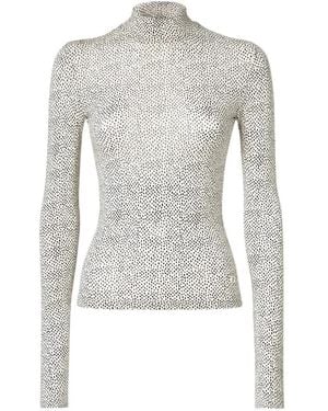 Fendi Mock-Neck Top - Gray