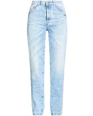 DIESEL Light-Colored Straight-Leg Jeans - Blue