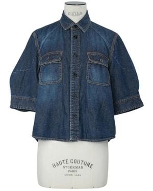 Sacai Collared Denim Jacket - Blue