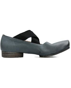 Uma Wang Cross-Strap Flats - Black