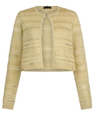 Liu Jo Openwork Button Cardigan - Natural