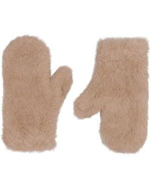 Max Mara Strap Detailed Mittens - White