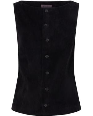Stouls Mae Suede Vest - Black