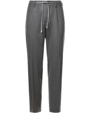 Eleventy Straight-Leg Drawstring Pants - Gray