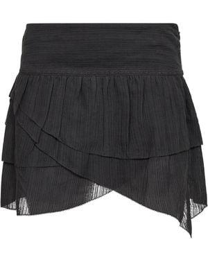 Isabel Marant Isabel Marant Étoile Wide Waistband Asymmetric Mini Skirt - Gray