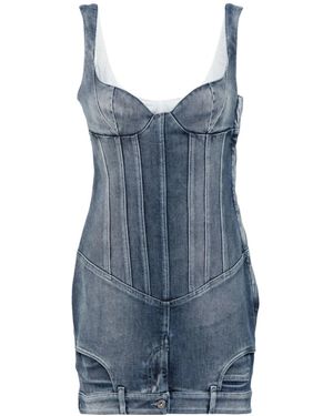 Off-White c/o Virgil Abloh Upside Down Denim Dress - Blue
