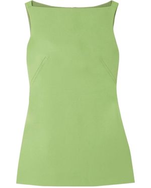 Emilia Wickstead Rifer Wool-Crepe Mini Dress - Green