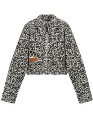 DSquared² Reversible Mouliné Zipped Knit Cardigan - Grey