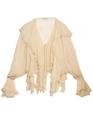 Blumarine Long-Sleeved Shirt - Natural