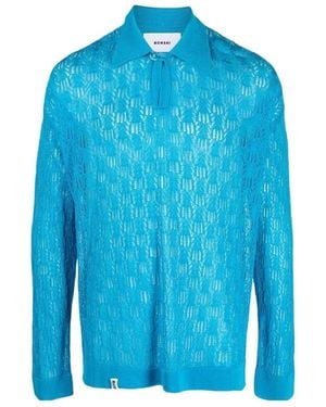 Bonsai Long-Sleeved Polo Shirt - Blue