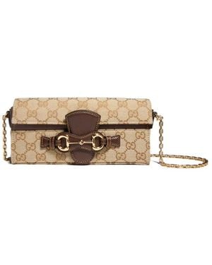 Gucci Wallet On Chain With Horsebit - Natural