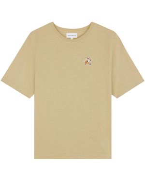 Maison Kitsuné Maison Kitsuné Speedy Fox Patch Crewneck T-Shirt - Natural