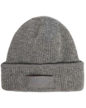 Jacquemus Le Bonnet Gros Grain Alpaca Blend Hat - Grey