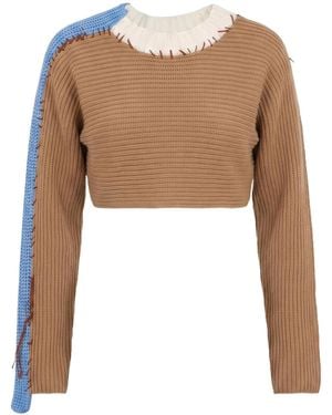 Marni Multi-Color Wool Knitwear - Brown