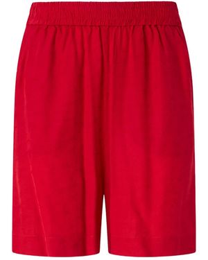 Pinko Elasticated-Waist Shorts - Red