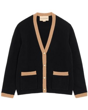 Valentino Wool Cardigan - Black