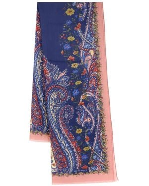 Etro Cashmere Scarf - Blue