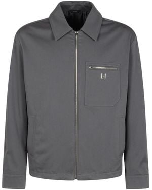 Fendi Ff Logo Plaque Zip-Up Blouson - Grey