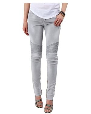Balmain Jeans With Belt Loops - Grey