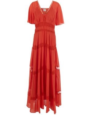 forte_forte Co Se Volie Lace Maxi Dress - Red