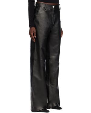 Magda Butrym Horn Shaped Spliced Casual Pants - Black