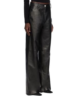 Magda Butrym Horn Shaped Spliced Casual Pants - Black