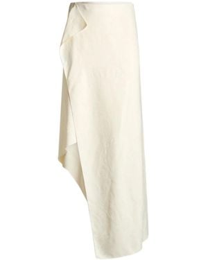 Etro Mid-Rise Asymmetric Hem Skirt - White